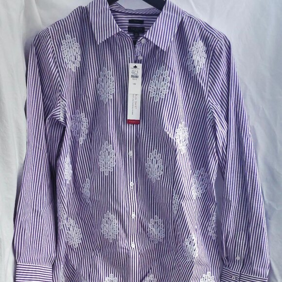 Never Worn! Non-Iron Embroidered Button Down Shirt - Picture 1 of 1